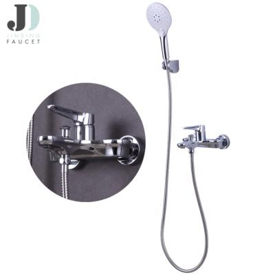 China With Modern Wall Mounted Bath Shower Faucets Shower Mixer Taps Bathroom Fittings Slide Bar Bathtub And Shower Faucets for sale