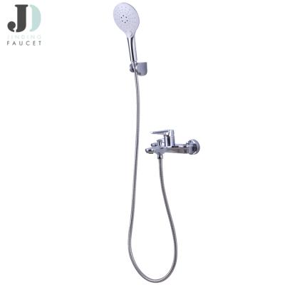 China Wholesale Price Good Quality Chrome Bath Metered Wall Mounted Shower Faucets Set For Bathroom for sale