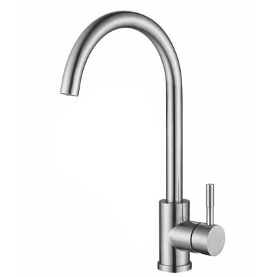 China Contemporary Torneira Cozinha Brushed Nickel 2021 Single Handle 360 ​​Rotation Stainless Steel Kitchen Faucet Sink for sale