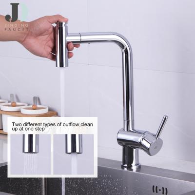 China Modern Fast Delivery Torneira Cozinha Brass Luxury Pull Down Mixer Taps High Quality Pull Out Kitchen Faucet for sale