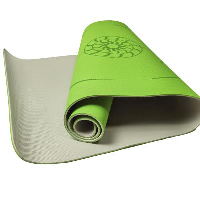 China Hot Yoga Pilate Yoga Custom Printed Tape Eco-Friendly Natural Rubber Material Waterproof Yoga Mat Roll For Body Fitness for sale