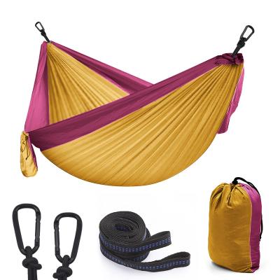 China Bestselling Adult Hammock Stuff Parachute Durable Adjustable Hammock Tarp Outdoor Nylon Canvas Hammock for sale