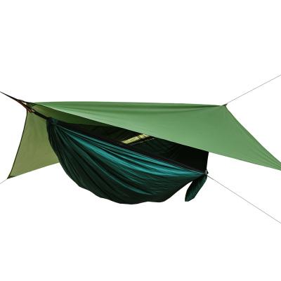 China Velarium Folding Beach Sun Shade And Rain Fly Hammock Adult Waterproof Single Camping Tent With Canopy for sale