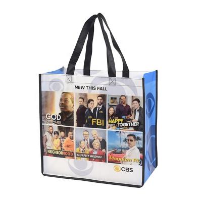 China Custom Logo Handled Laminated Non Woven Promotional Tote Shopping Bag Bag Wholesale for sale