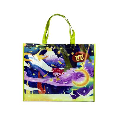 China Customized Reusable Shopping Recyclable Laminated PP Woven Bag Handled Logo Tote Bag for sale