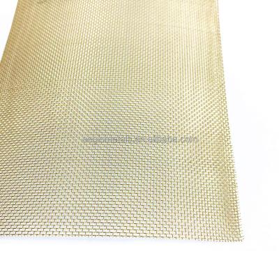 China Plain Weave Illustration Brass Woven Twill Mesh 20 30 40 50 60 80 100 Mesh Brass Woven Wire Mesh for sale