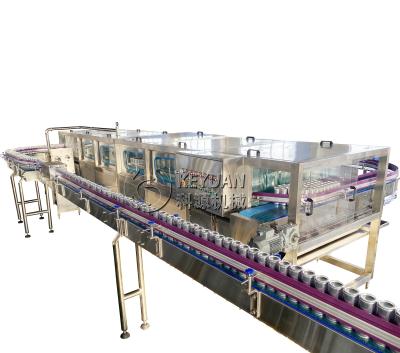 China factory automation keyuan conveyor system inverted bottle sterilizer for juice or tea production line for sale