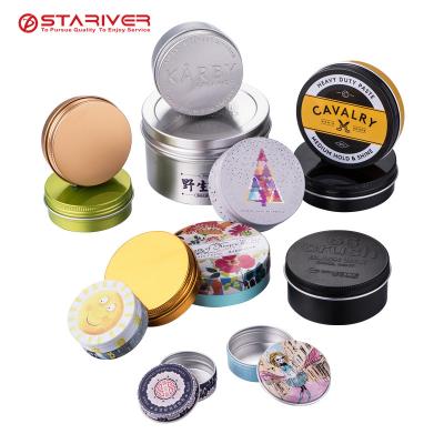 China 1oz 2oz 3oz 4oz 5oz 6oz 7oz 8oz 9oz 10oz Metal Tea Lip Balm Box Spiral Lid Metal Hand Cream Eye Cream Trinket Trinket Box for sale