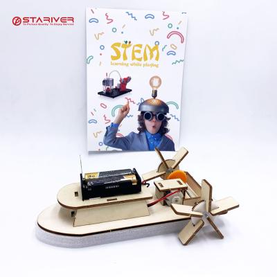 China Electric Science Toy Boat With Propeller Rod Toy Science Experiment Kit Electronic Twin Rod Toys Py031 for sale