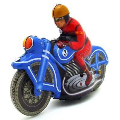 China Tinplate Vintage Tin Toys Vintage Motoracer Model Toys For Collection Or Decoration for sale