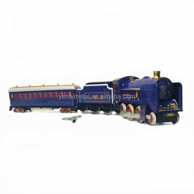 China Vintage Tinplate Tin Train Model Toy / Roll Up Train For Adult Collections And Home Decoration for sale