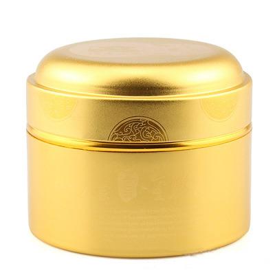 China 98x80mm Gold Sand Aluminum Alloy Air-tighed Round Tin Lid Recyclable Custom Round Tin Tin Cans for sale