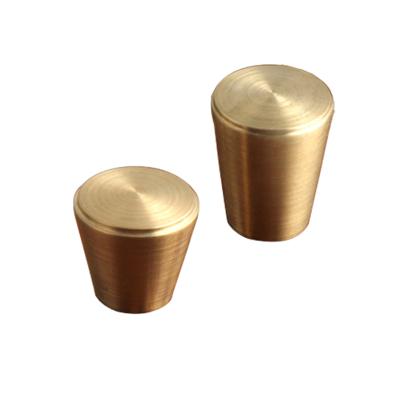 China Modern Brass Furniture Knobs 19mm/24.5mm Single Hole Cupboard Wardrobe Door Handle Pulls Brass Cabinet Knobs for sale