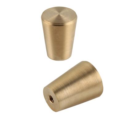 China Modern Brass Gold Furniture Pull Handles Dresser Cupboard Wardrobe Door Pull Solid Brass Cabinet Knobs for sale