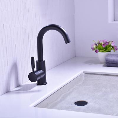 China Modern Deck Mounted Bathroom Wash Basin Faucet Brass Black Gold Brass for sale