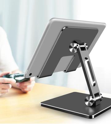 China 2021 Chinese Factory Easy Fold Stainless Steel Portable Stand For Tablets Holder Mobile Phone Metal Tablet Stand Holder for sale