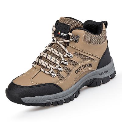 China CUSTOMER REVIEWS (0)‎ Hot Sale Anti Slip Leather Mountain Desert Ankle Outdoor Climbing Shoes Big Size Increasing Boots Men Increasing Shoes for sale