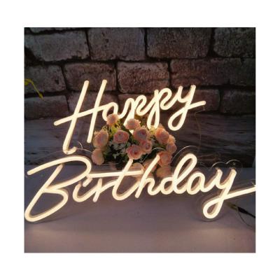 China Custom Hotel Happy Birthday Neon Signs for Wall Decor and Happy Birthday Decorations for Women Men Kids Photo Prop for sale