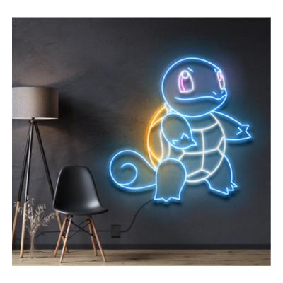 China Squirtle OUTDOOR neon signs gift HAPPY BIRTHDAY STORE anime neon light party decor custom home neon sign for sale