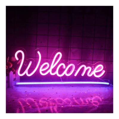 China home/hotel/club/bar/stages decoration newcomer etc. Sports Drop Shipping Flex Neon Led Beer Neon Sign Neon Welcome Led Sign Custom for sale