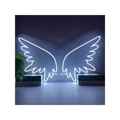 China home/hotel/club/bar/stages decoration drop etc. sports shipping LED Neon Lights Logo Blue Custom Neon Signs Angel Wings Neon Light for home bar for sale