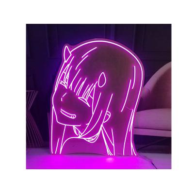 China OUTSIDE STORE Customs Lead The Anime Acrylic Neon Transparent Flex Sign Light Hanging For Home Room Bedroom Decor for sale