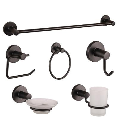 China 6 Modern Bathroom Hardware And Wall Aluminum Accessories Chrome Chrome Bath Set Modern Luxury Fittings For Bathroom for sale