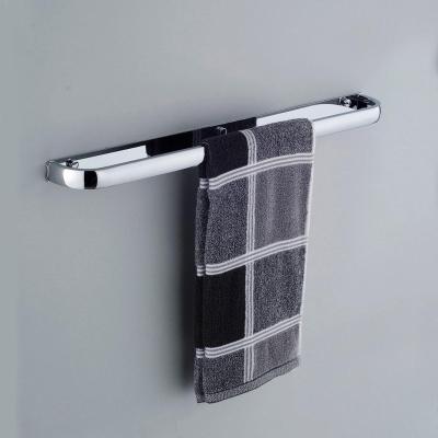 China Wall Mounted Fashion Bathroom Accessories 201 Stainless Steel Single Bar Towel Rack for sale