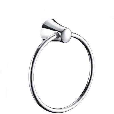 China Modern Hotel Style Chrome Plated Towel Ring For Bathroom Hand Towel Holder for sale