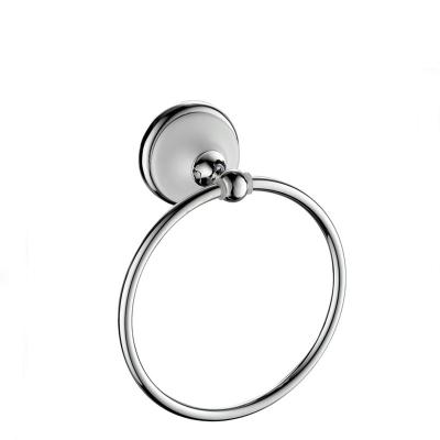 China 2018 New Design Sanitary Ware Modern Finish Hand White Towel Ring for sale