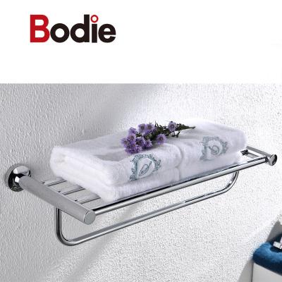 China Fashion Manufacturer Bathroom Hardware Accessories Zinc Chrome Towel Rack for sale