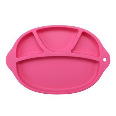 China CLASSIC Hot Sale Four Grid Silicone Snack Bowl Kids Dish Lid Shopee Animal Baby With Suction for sale