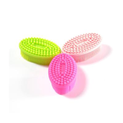 China All Natural Hot Sale Silicone Bath Shower Massage Brush Soft Body Brush for sale