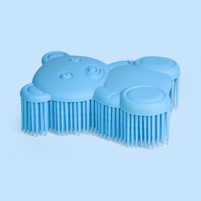 China Hot Selling Silicone Bath Brush Baby Legenday Baby Massage Bath Sweep Comfortable Soft Silicone Shampoo Head Hair Brush for sale