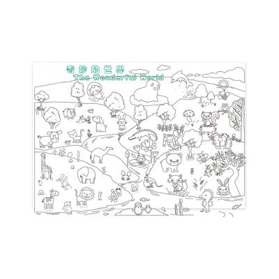 China Viable Various Styles Of Cartoon Letters / Animal Series Mat Kids Table Silicone Coloring Drawing Place Mat for sale