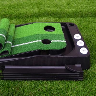 China Indoor & Outdoor Mini Mini Golf Putting Green With Ball Auto Return 250 Cm And 300 Cm Golf Practice Putting Mat for sale