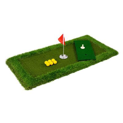 China FUNGREEN Factory Portable Floating Golf 60*120cm Chipping Set Practice Hitting Mat Indoor Golf Turf Artificial Grass Green for sale