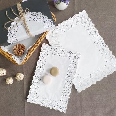 China Sustainable Rectangle Paper Doilies for sale