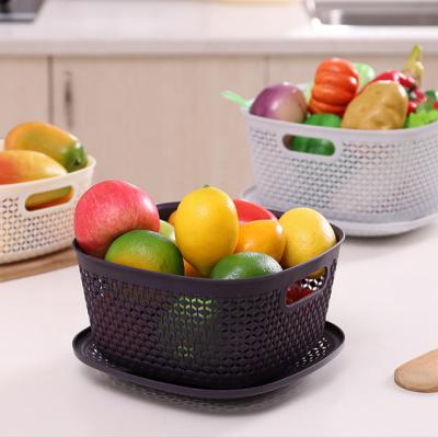 China Kitchen Drain Basket, Rice Laundering Vegetables and Fruit Baskets Viable Multifunctional Plastic with Lid for sale