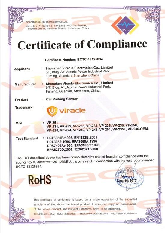 RoHS - Shenzhen Viracle Electronics Co., Limited