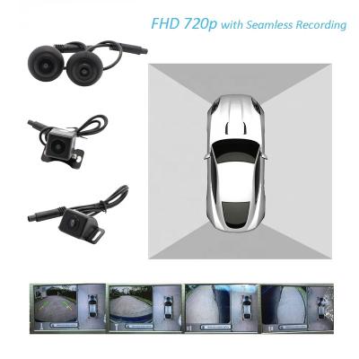 China Super HD 360 Degree Surround View Monitoring System Driving Bird View Panorama Car HD4 Camera Recorder VP-800 for sale