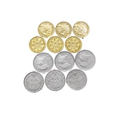 China CCPS421 Plastic Customized Silver Gold Silver Gaming Tokens Gaming Coins Set for sale