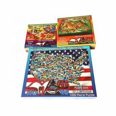 China Cartoon Toy Hight Quality Custom Printing Educational Game Jigsaw Puzzle Game for sale