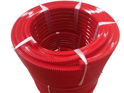 China Customized Length Polyurethane Super Grip Belting Red Color Impact Resistant for sale