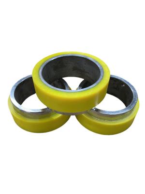 China OEM Industrial PU Coated Wheels Heavy Duty Polyurethane Wheels 75-90A Shore for sale