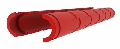 China Polyurethane Submarine Cable Protection Duct Red PU Ducting For Underground Cable for sale