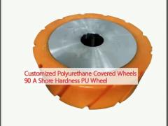 Customized Polyurethane Covered Wheels 90 A Shore Hardness PU Wheel