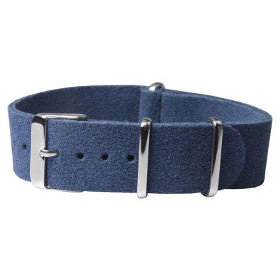 China Nato Strap Good Quality Suede NATO Leather Watch Strap/Watch Strap With Watch Band Hardware for sale