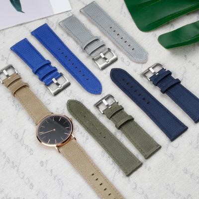 China Custom Leather Strap Factory Sailcloth Watch Straps Cordura Watch Bands NATO Strap/NATO Watch Straps Canvas Watch Straps for sale