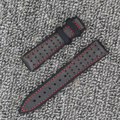 China Fabric and Canvas Tomtom Leather Watch Band in ZOVNE 22mm and 24mm Factory for sale